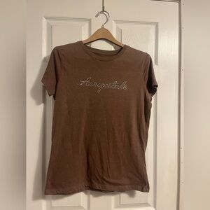 Aeropostale Classic Crew Brown Tee